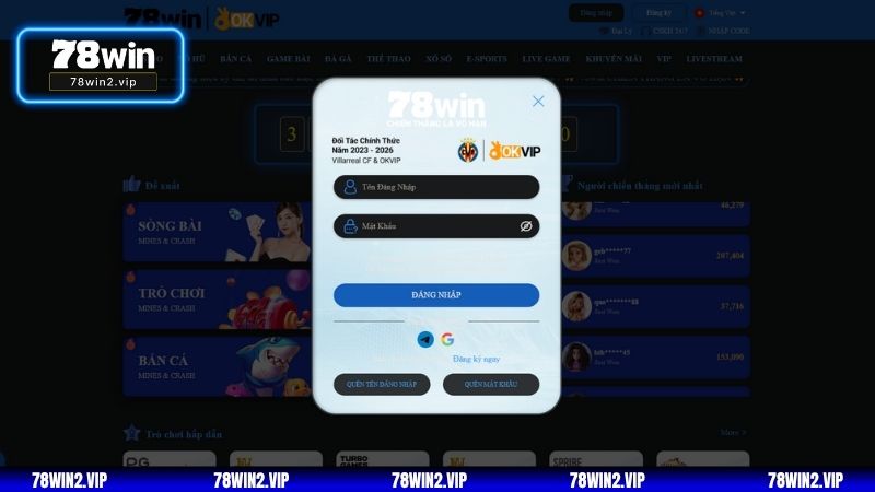 Những phương pháp đăng nhập 78WIN cực nhanh chóng