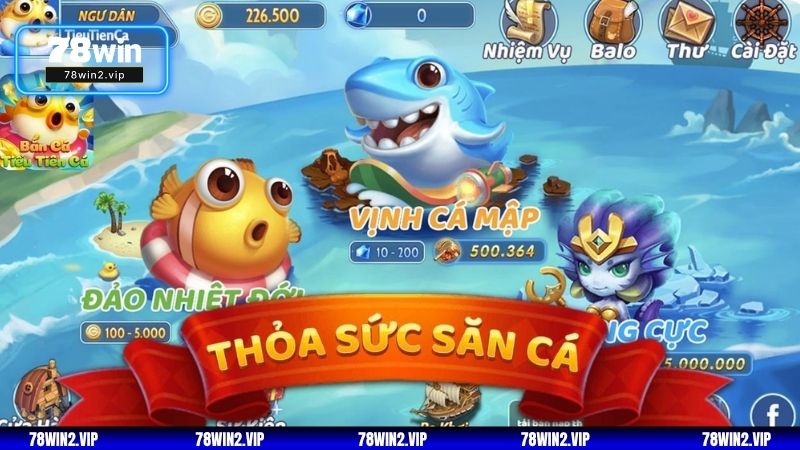 Thế giới đại dương rực rỡ trong bắn cá tiểu tiên cáThế giới đại dương rực rỡ trong bắn cá tiểu tiên cá